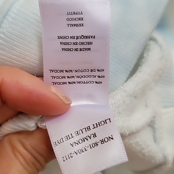 Rails Size XXS Ramona Pull Over Sweatshirt in Light Blue Tie Dye - Picture 4 of 6